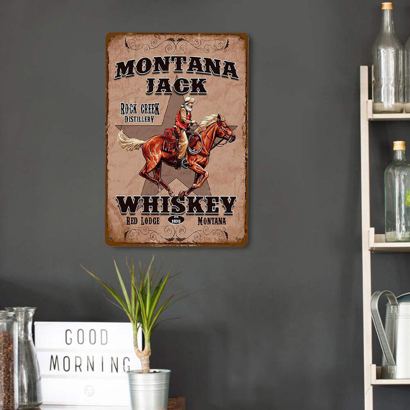 West Cowboy Metal Sign Tin Retro Plate Cafe Poster Wall Art Decor Iron Painting