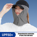 Sunshade Cap Quick-Drying Outdoor Neck Protection Face Cover (Dark Gray)