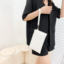 Fashion Rivet Evening Clutch Bag Leather Women Envelope Handbag (White)