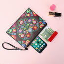 DIY Love Flower Special Shape Diamond Painting Lady Wristlet Purse Zipper Clutch