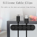 Cable Organizer Silicone USB Cable Winder Desktop Tidy Management Cable Holder