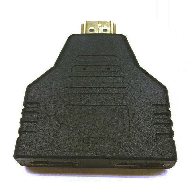 1080P PVC Male Plug to Double HDMIS Female 1 in 2 Out Adapter Splitter UKQQ I0H5
