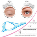 3 In 1 Mascara Shield Guide Guard Lash Curler Applicator Comb Makeup(Blue)