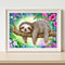 DIY Handpainted Sloth Oil Paint by Numbers Picture Drawing Craft Kit Artwor