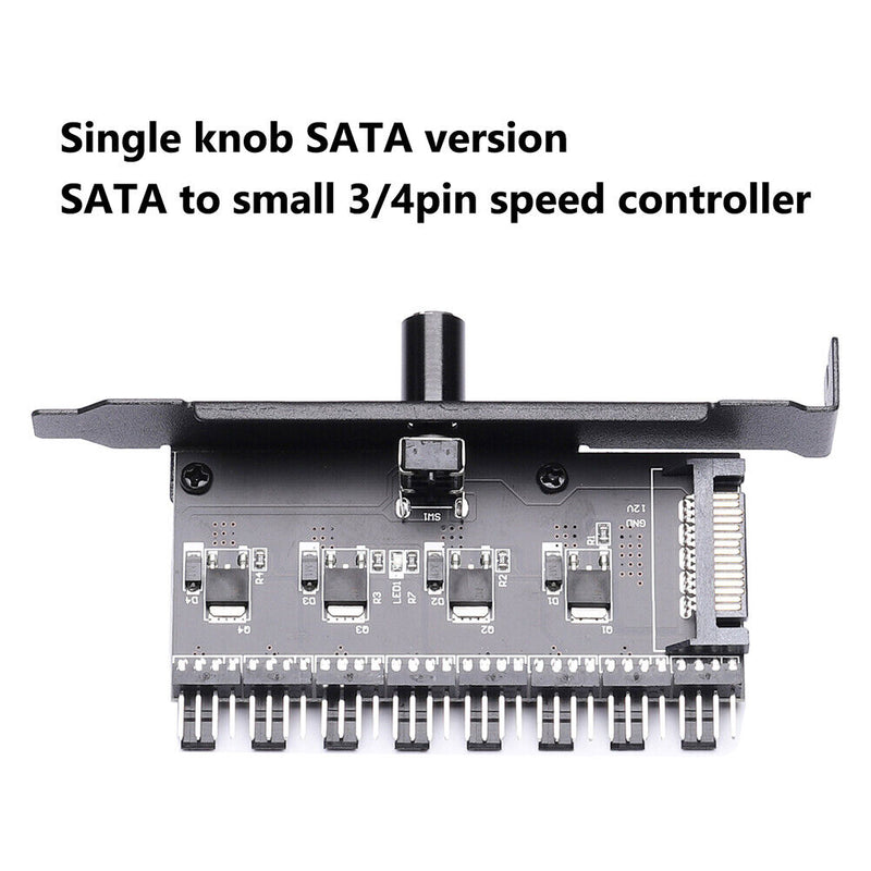 Desktop Computer Case 3P/4P Cooler Fan Hub Speed Controller PC Cooler Regulator