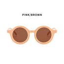 Summer Kids Girl Boy Sunglasses Children Round Sun Glasses UV400 (Pink) Newly