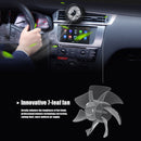 5V USB Car Air Vent Clip Fan 3-Speed 7-Blade LED Backlit for 12V 24V Vehicle