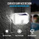 90LED Solar Outdoor Wall Light Waterproof 4-Sided Motion Sensor Garden Park Lamp