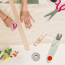 22pcs Portable Bobbin Spools Ruler Scissors Pins Needle Threader Sewing Too