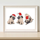 Christmas Dogs Oil Paint By Numbers Kits Canvas Drawing DIY Coloring Pictures