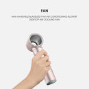 Portable USB Charging Mini Handheld Fan Air Cooling Small Fan No Leaf Handy Fan