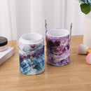 Portable PU Leather Makeup Storage Holder Cosmetic Brush Pen Cup Box (D) Newly