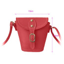Children Kids Handbag PU Girl Shoulder Messenger Crossbody Bucket Purse/Red
