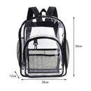 PVC Rucksack Storage Bag Men Women College Student Solid Clear Shoulder Backpack