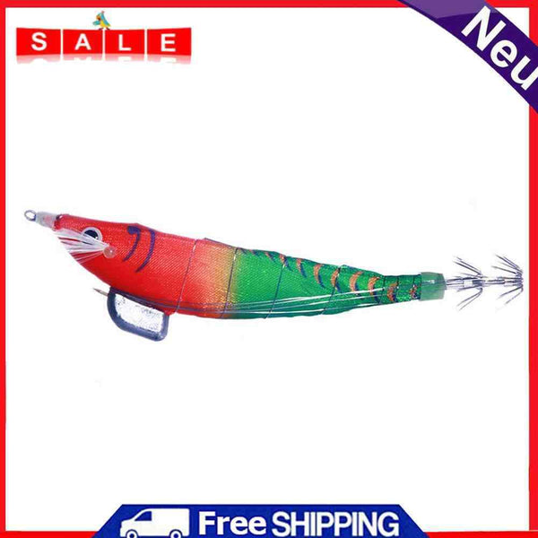 Luminous Wood Shrimp Fishing Lures 12 cm 14.3 g Artificial Bait (Red Green)