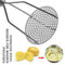 Household Steel Potato Press with Handle Steel Masher.