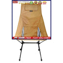 High Back Folding Chair - Side Storage Pocket & Carry Bag Waterproof Moon C