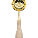 Sealing Wax Spoon Solid Wood Retro Wax Decorative Stamp Craft (Apricot) Newly