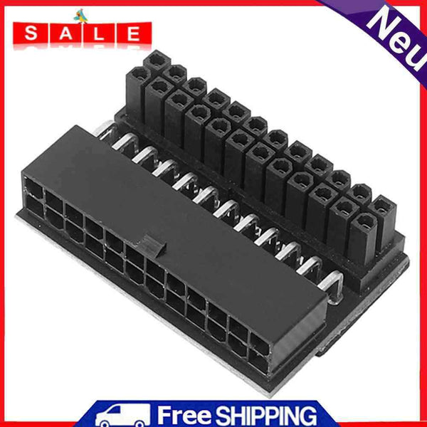 90 Degree ATX 24Pin Female to Male Power Adapter for Desktop Cable Power Supply