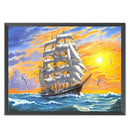 11CT Full Cross Stitch Smooth Sailing Stamped DIY Cotton Thread Print Needlework