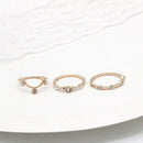 Women Girls Knuckle Ring Geometric Ring Set Opening Finger Ring Bohemian