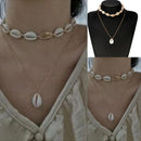 Choker Multilayer Shell Necklace Cowry Seashell Pendant Beach Jewelry Bohemian