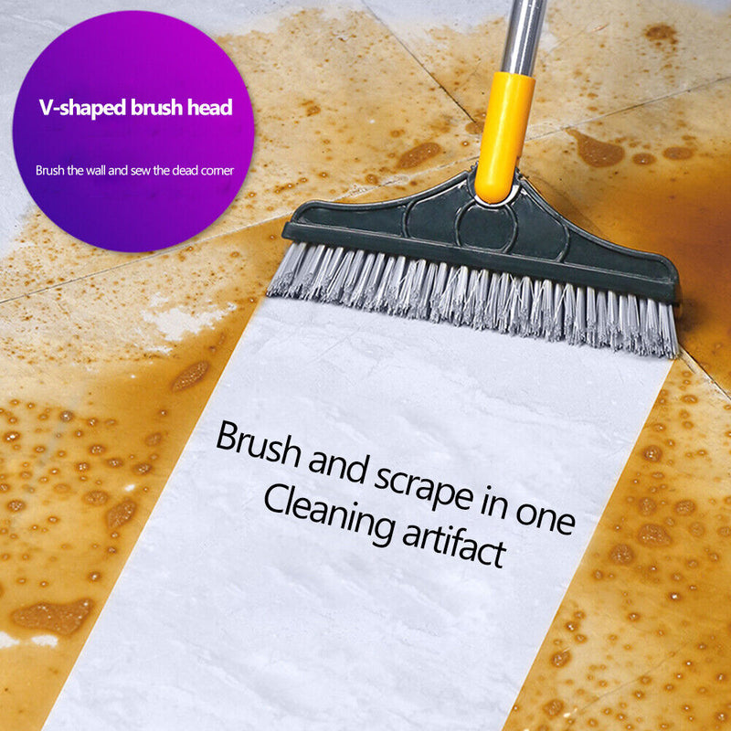 Two-In-One Design Clean Brush Dismountable Handle Bathroom Scrubber (Green)