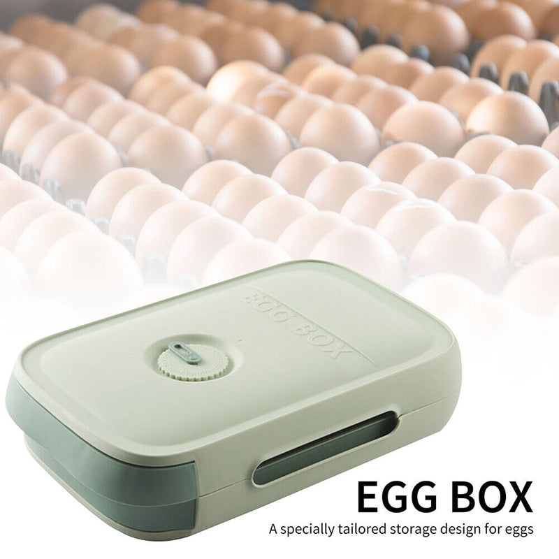 Drawer Egg Storage Box Refrigerator Fresh Keeping Egg Dumpling Tray (Green)