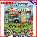 11CT Printed Full Embroidery Dining Car Needlework DIY Cotton Craft Home Decor