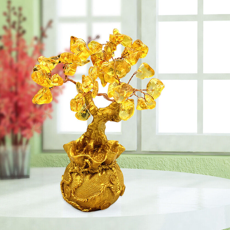 Crystal Money Tree Wealth Prosperity Bonsai DIY Living Room Feng Shui Decoration