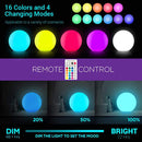 LED Solar Ball Light Swimming Pool Remote Control Garden Decor Lamp (2pcs) Newly