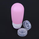 Silicone Refillable Bottle Makeup Liquid Travel Container(Pink)(80ml)