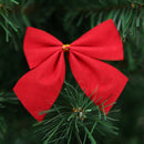 12pcs Christmas Tree Butterfly Bow Ties Wreath Garland Bowknot Decor (Red) Newly