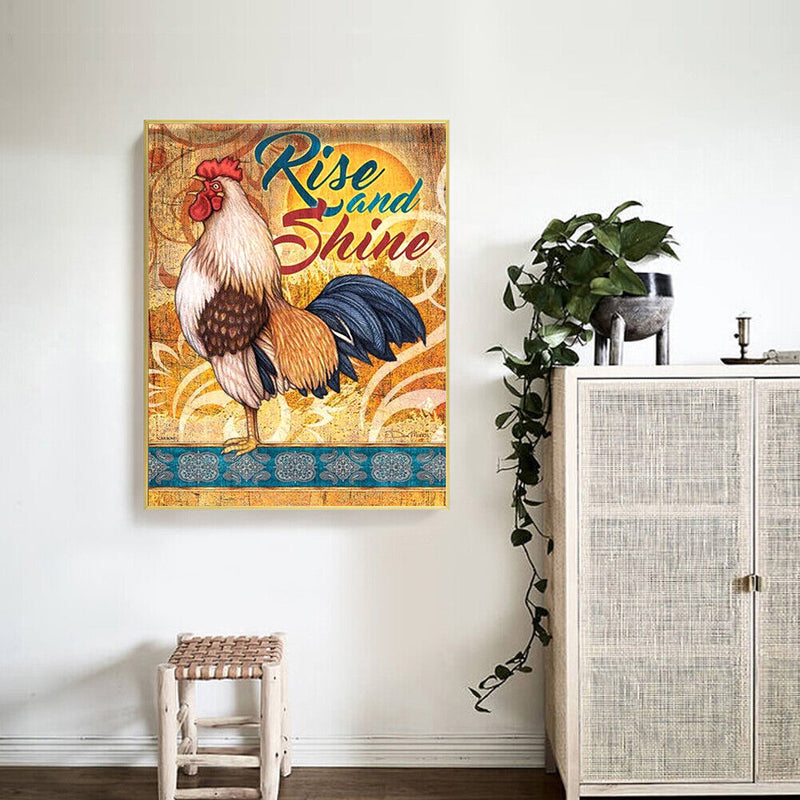 Canvas Paint By Numbers Chicken Oil Hand Painted Drawing Kit Home Decoration
