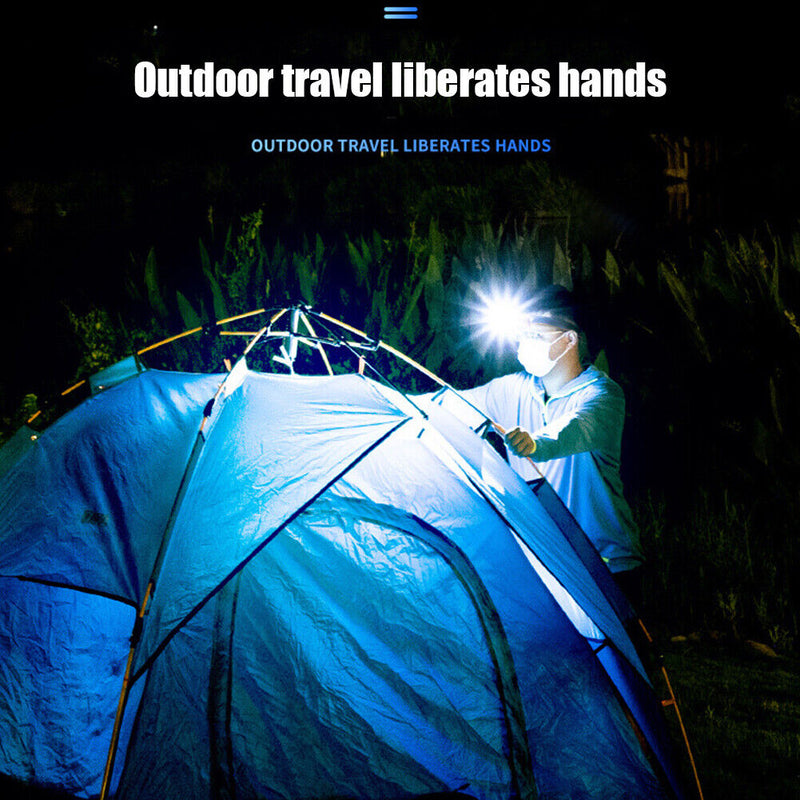 Induction LED Headlamp Strong Light Outdoor Waterproof Warning Flashlight Newly