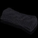 Women Crochet Turban Headband Ear Warmer Hair Band Knit Knitted Black