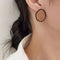 Women Round Women Gift Enamel Earring Geometric Stud Earrings Earrings Jewelry