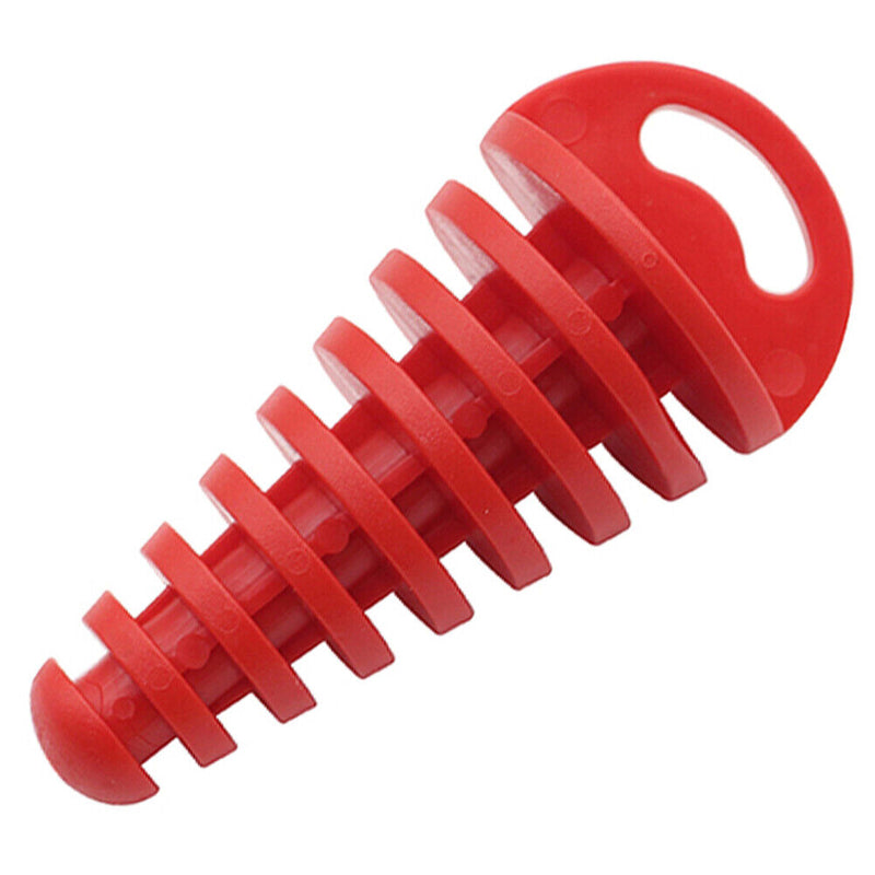 Motorcycle Exhaust Pipe Air-bleeder Plug Muffler Wash Plug Small (Red) Newly