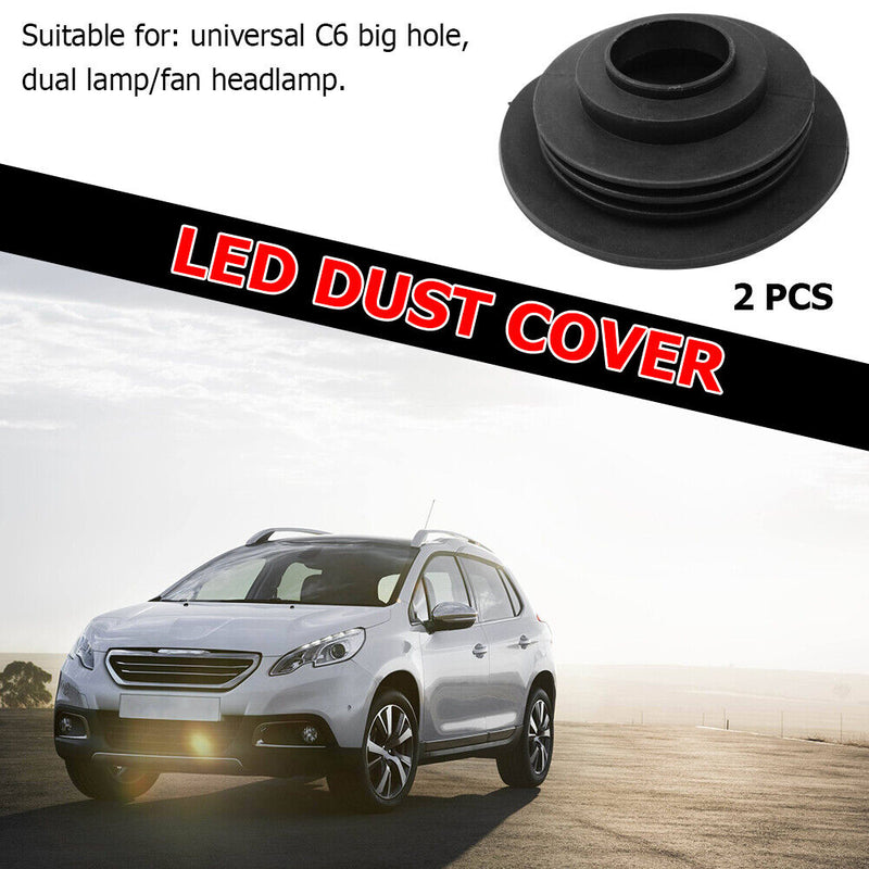 2pcs HID LED Headlight Dust Cover Rubber Dustproof Sealing Headlamp Bulb Caps