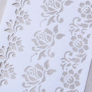 Craft Embossing Plastic DIY Flower Paper Card Painting Layering Stencils