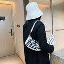 Fashion Zebra Pattern Women Shoulder Bag Clear Acrylic Chain Handbag (2)