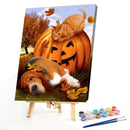 Digital Oil Painting Halloween Animals for Children Hand Painted Art Decoration