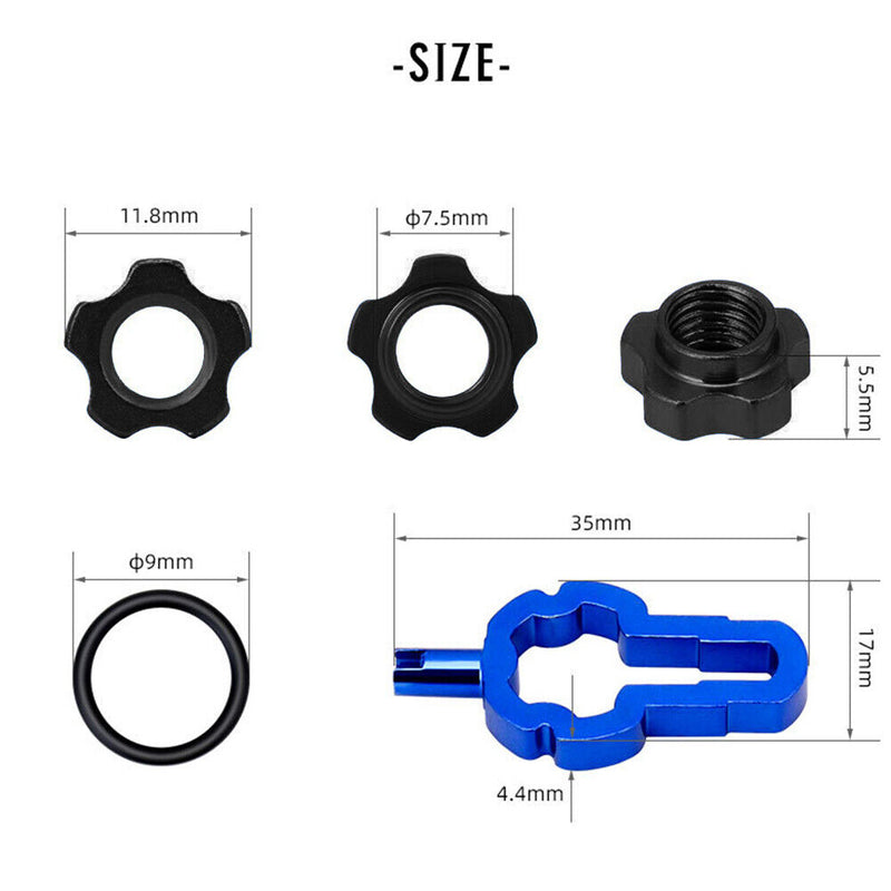 VXM 2pcs/set Mountain MTB Bike Schrader Presta Valve Wheel Converter Nut Rim