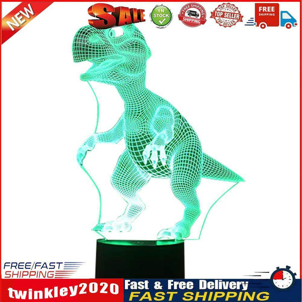 Colorful Acrylic Dinosaur Halloween Lamp Touch Remote Control Ornaments Newly