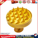 Silicone Scalp Head Body Massager Comb Round Hair Washing Brushes (Yellow) Newly