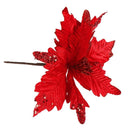 Home Decoration Christmas Tree Flowers Xmas Gift Glitter Ornament Poinsettia
