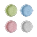 Silicone Air Fryer Pad Safety Baking Accessories for Oven Steamer Cooker (White)