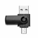 2 in 1 USB OTG Card Reader Micro USB OTG TF SD Card Reader Adapter (Pink)