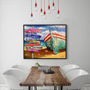 Ship by the Sea Oil Paint By Numbers Kit DIY Acrylic Painting on Canvas Art