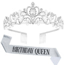 For Women Party Supplies Birthday Sash Birthday Crown Rhinestone Tiara